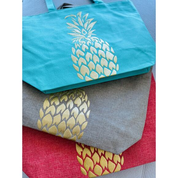 Beach Bag Tote, Pinneaple Beach Bags Pool Bag Shoulder Travel Tote - Picture 7 of 7